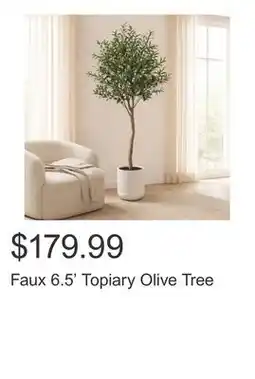 Costco Faux 6.5' Topiary Olive Tree offer