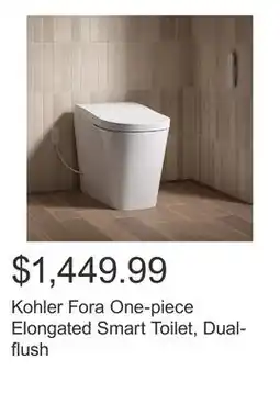Costco Kohler Fora One-piece Elongated Smart Toilet, Dual-flush offer