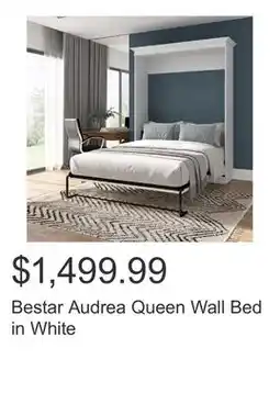 Costco Bestar Audrea Queen Wall Bed in White offer