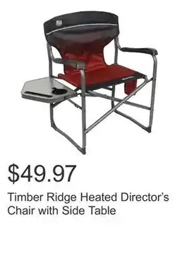 Costco Timber Ridge Heated Director's Chair with Side Table offer