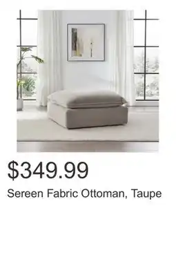 Costco Sereen Fabric Ottoman, Taupe offer