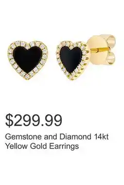Costco Gemstone and Diamond 14kt Yellow Gold Earrings offer