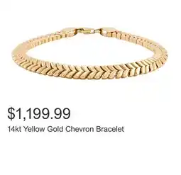Costco 14kt Yellow Gold Chevron Bracelet offer