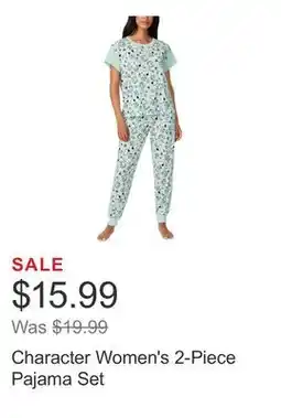 Costco Character Women's 2-Piece Pajama Set offer