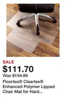 Office Depot Floortex Cleartex Enhanced Polymer Lipped Chair Mat for Hard Floors, 48 x 51, Clear offer