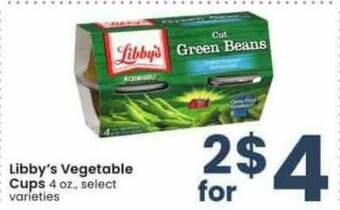 Albertsons Libby's Vegetable Cups offer