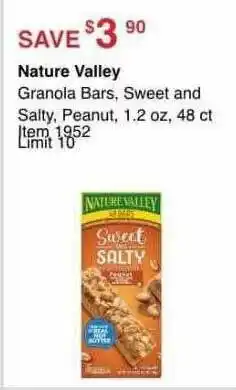 Costco Nature Valley Granola Bars, Sweet And Salty Peanut offer