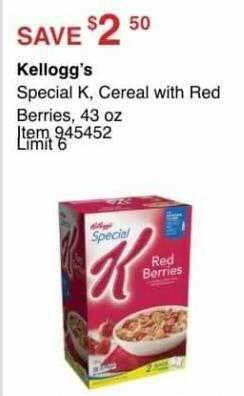 Costco Kellogg's Special K, Cereal With Red Berries offer