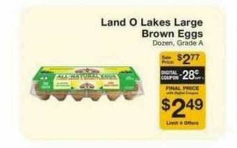 Fairway Store Market Land O Lakes Large Brown Eggs offer