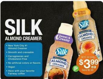 Fairway Store Market Silk Almond Creamer offer