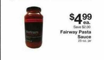 Fairway Store Market Fairway Pasta Sauce offer