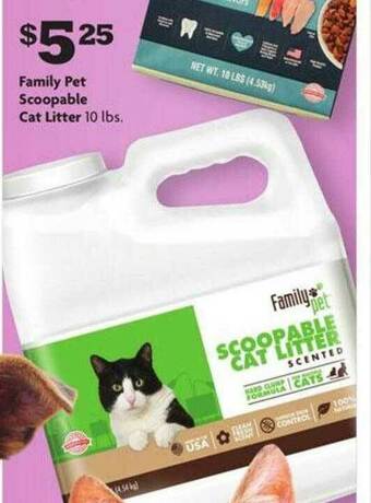 Family Dollar Family Pet Scoopable Cat Litter offer