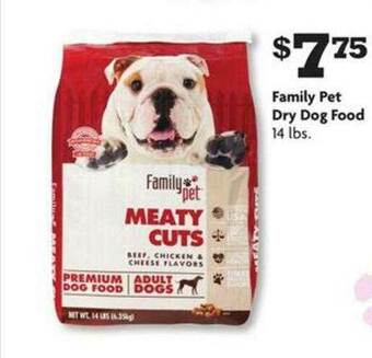 Family Dollar Family Pet Dry Dog Food offer