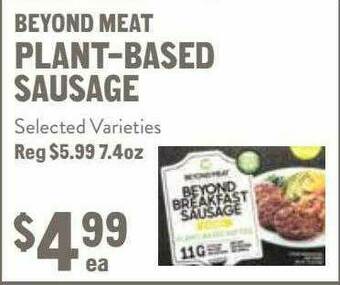 New Seasons Market Beyond Meat Plant-based Sausage offer