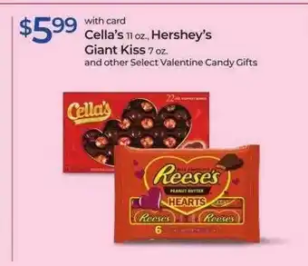 Rite Aid Cella's, Hershey's Giant Kiss offer