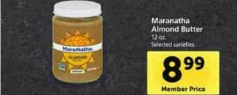 Safeway Maranatha Almond Butter offer