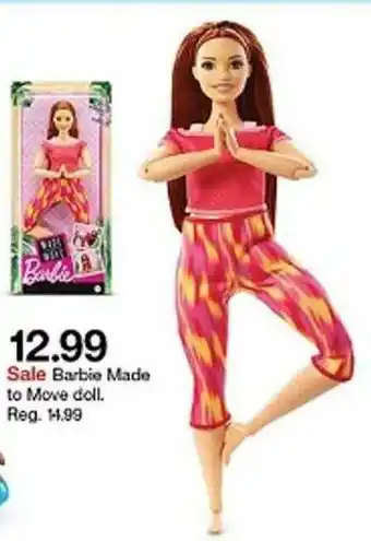 Target Barbie Made To Move Doll offer