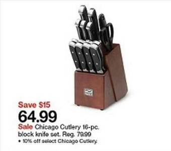 Target Chicago Cutlery 16-pc Block Knife Set offer