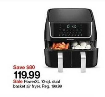Target PowerXL 10-qt. Dual Basket Air Fryer offer