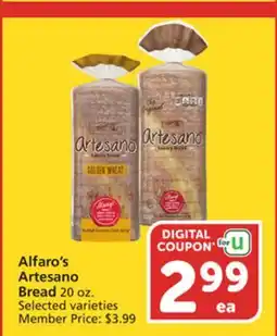 Albertsons Alfaro's Artesano Bread offer