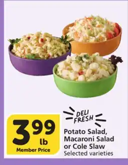 Albertsons Potato Salad, Macaroni Salad or Cole Slaw offer