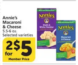 Albertsons Annie's Macaroni & Cheese offer
