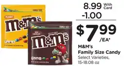 Ralphs M & M' s Family Size Candy offer