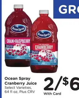 Ralphs Ocean Spray Cranberry Juice offer