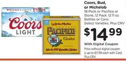 Ralphs Coors, Bud, or Michelob offer