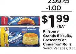 Ralphs Pillsbury Grands Biscuits, Crescents or Cinnamon Rolls offer