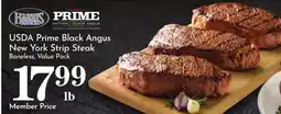 Pavilions USDA Prime Black Angus New York Strip Steak offer