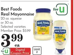 Pavilions Best Foods Real Mayonnaise offer