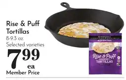 Pavilions Rise & Puff Tortillas offer