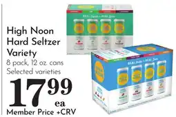 Pavilions High Noon Hard Seltzer Variety offer