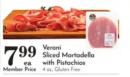 Pavilions Veroni Sliced Mortadella with Pistachios offer