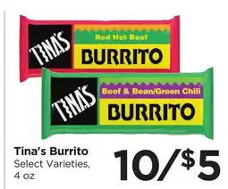 Food 4 Less Tina's Burrito offer