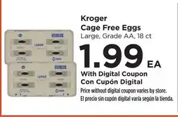 Food 4 Less Kroger Cage Free Eggs offer