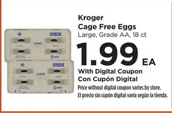 Food 4 Less Kroger Cage Free Eggs offer