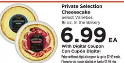 Food 4 Less Private Selection Cheesecake offer