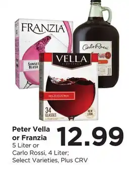 Food 4 Less Peter Vella or Franzia offer