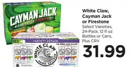 Food 4 Less White Claw, Cayman Jack or Firestone offer