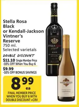 Vons Stella Rosa Black or Kendall-Jackson Vintner's Reserve offer