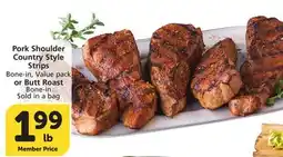 Vons Pork Shoulder Country Style Strips or Butt Roast offer