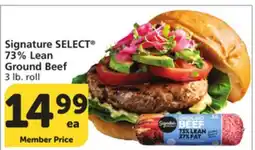 Vons Signature SELECT 73% Lean Ground Beef offer