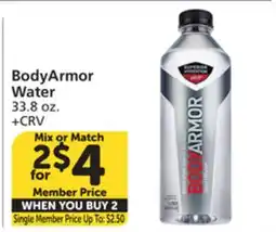 Vons BodyArmor Water offer