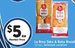 Vons La Brea Take & Bake Bread offer