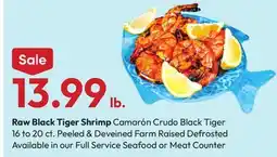 Stater Bros Raw Black Tiger Shrimp offer