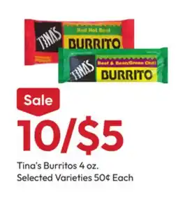 Stater Bros Tina's Burritos offer