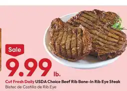 Stater Bros USDA Choice Beef Rib Bone-In Rib Eye Steak offer