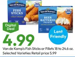 Stater Bros Van de Kamp's Fish Sticks or Fillets offer